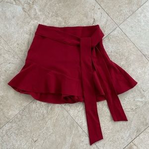 Zara red mini skirt